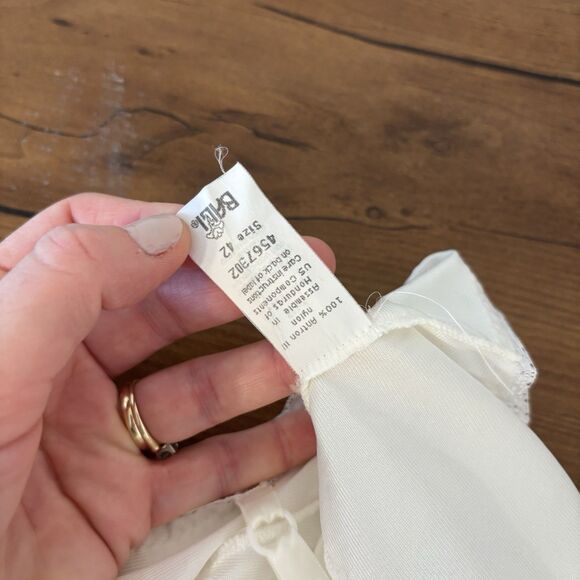 Vintage Bali Ivory Full Slip Lace Trim 100% Nylon Women's Size 42 / Large - Picture 7 of 9